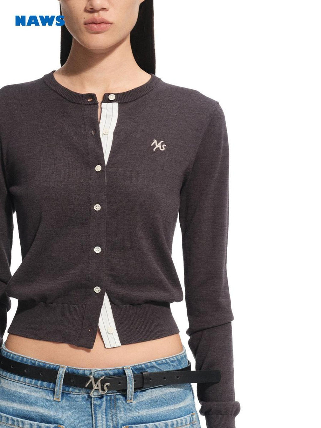 NAWSNOTAWEAR Soft Lambswool Blend Oversized Commuter Button Long Sleeve Women Knit Cardigans