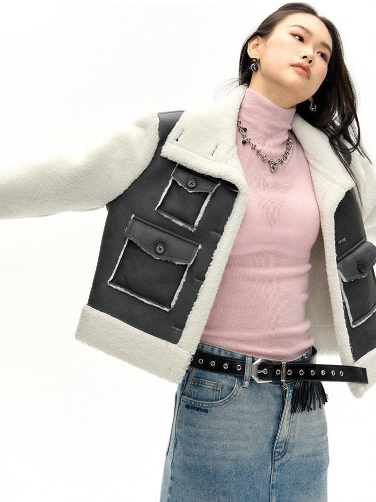 NAWSNOTAWEAR Soft Long Sleeve Regular Fit Moto In Camel And Mist Black Leather Jackets