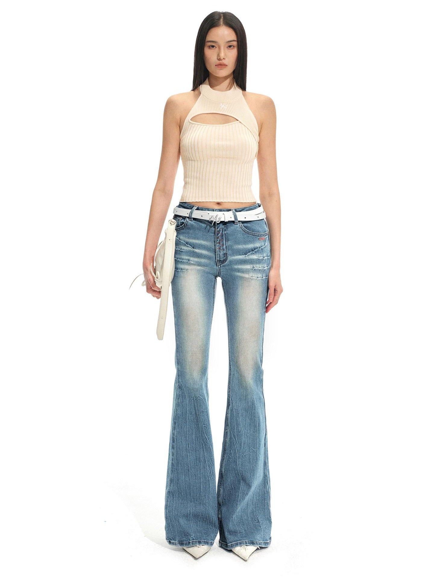 NAWSNOTAWEAR Soft Lyocell Wool Blend Minimalist Slim Fit Women Off White Tank Tops