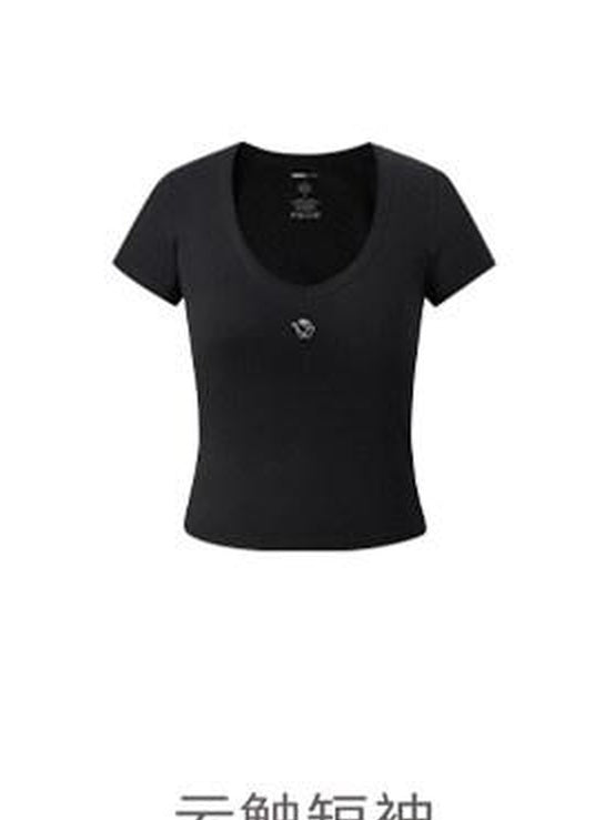 NAWSNOTAWEAR Soft Modal Cotton Casual Slim Fit V-neck Women Solid Tee Short Sleeve T-Shirts