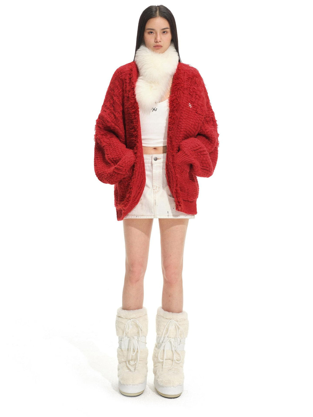 NAWSNOTAWEAR Soft Mohair Blend Casual Open Front Long Sleeve Women Knit Solid Color Cardigans