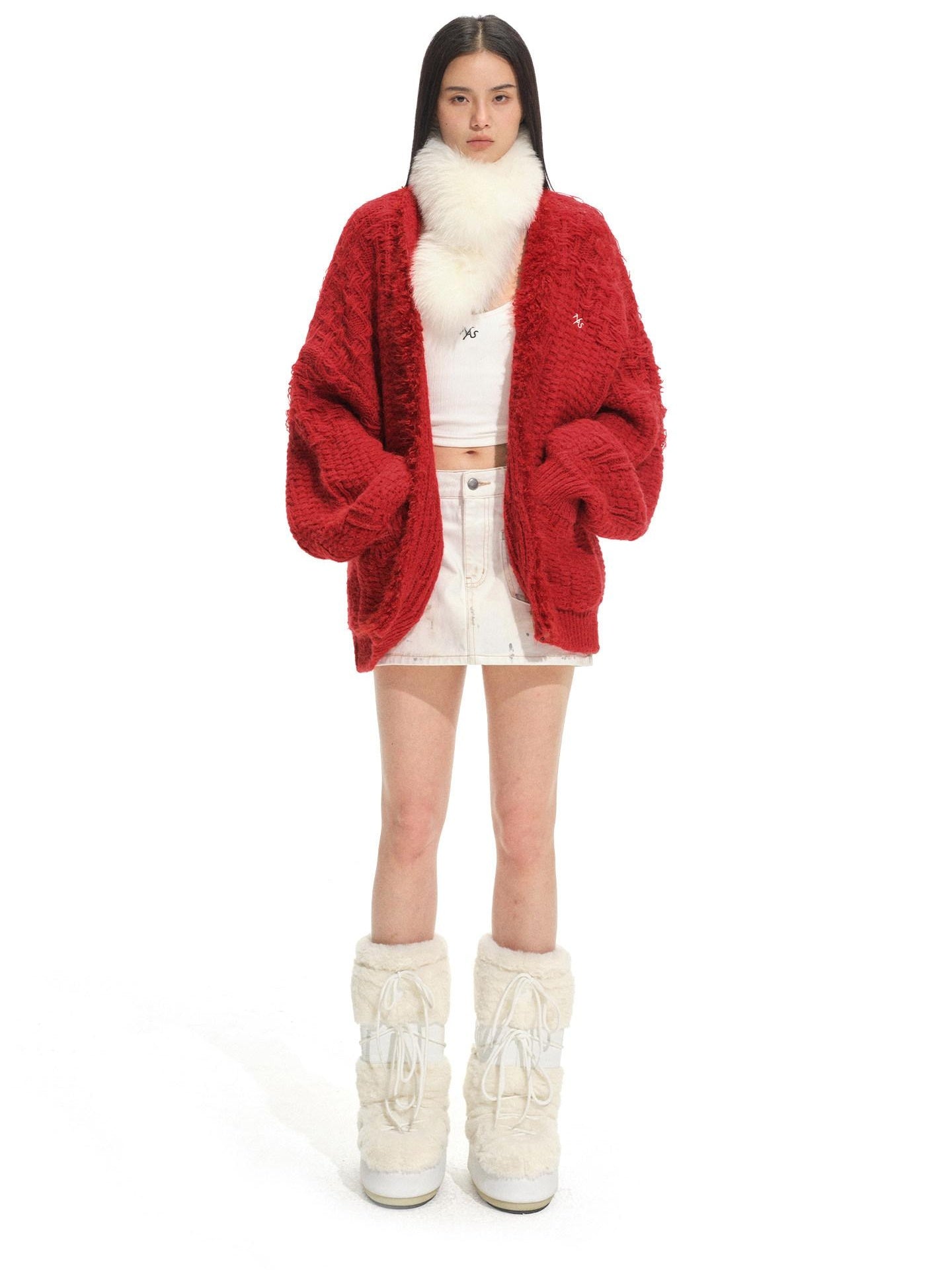 NAWSNOTAWEAR Soft Mohair Blend Casual Open Front Long Sleeve Women Knit Solid Color Cardigans