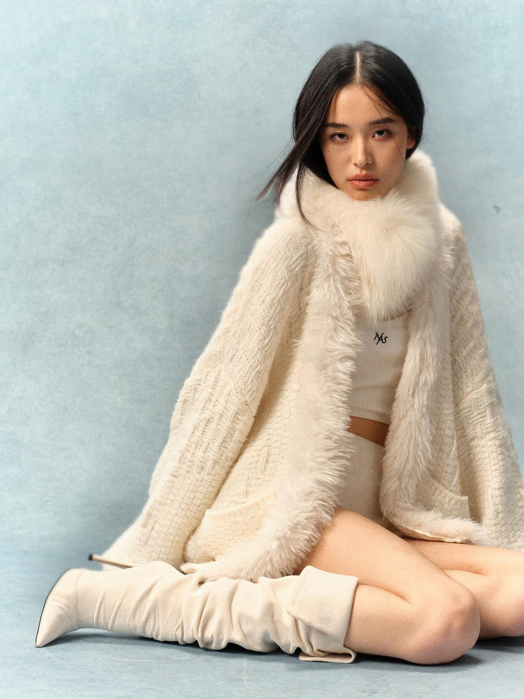 NAWSNOTAWEAR Soft Mohair Blend Casual Open Front Long Sleeve Women Knit Solid Color Cardigans