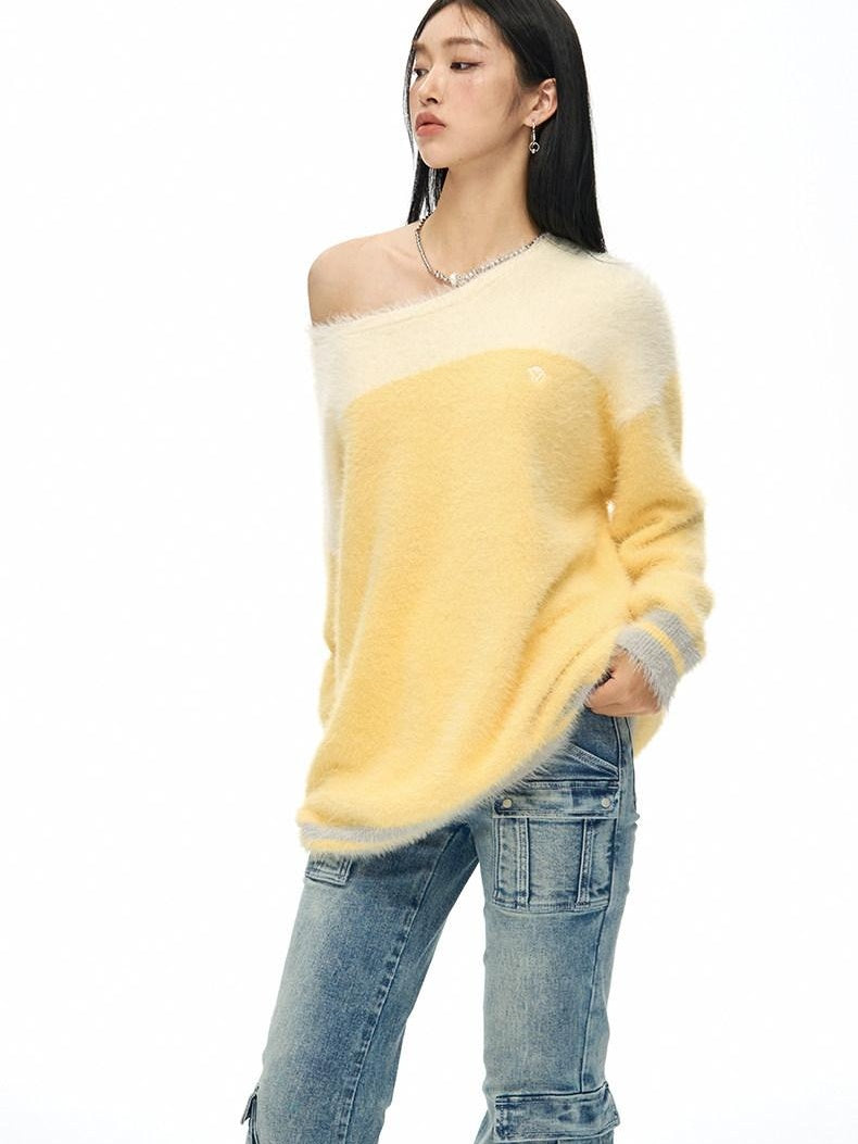NAWSNOTAWEAR Soft Nylon Blend Pocket Pullover Commuter Crewneck Women Knit Sweaters