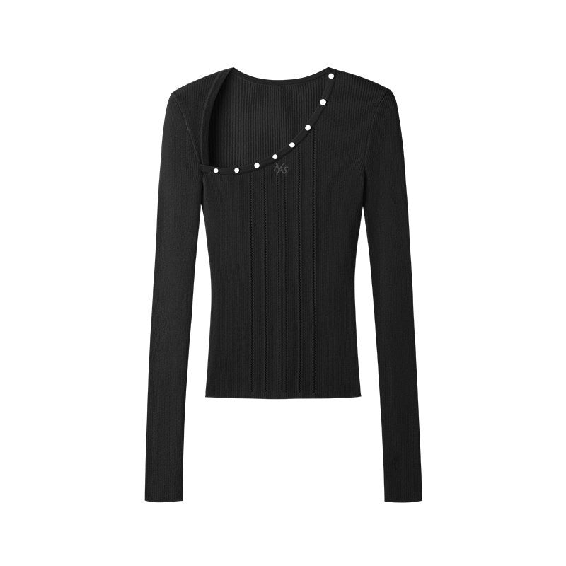 NAWSNOTAWEAR_Soft_Slim_Casual_Striped_Slant_Collar_Pullover_Wool_Blend_Knit_Women_Sweaters_MISSTT