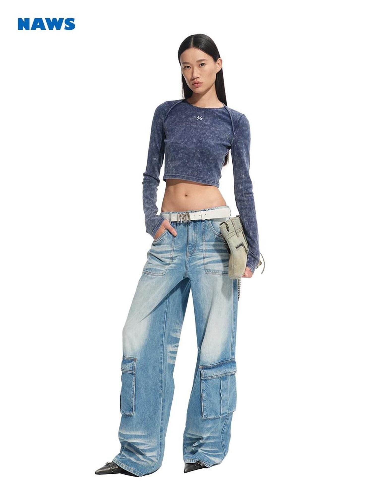 NAWSNOTAWEAR Soft Stretch Cotton Solid Slim Fit Office Chic Women Basic Long Sleeve Crop Tops