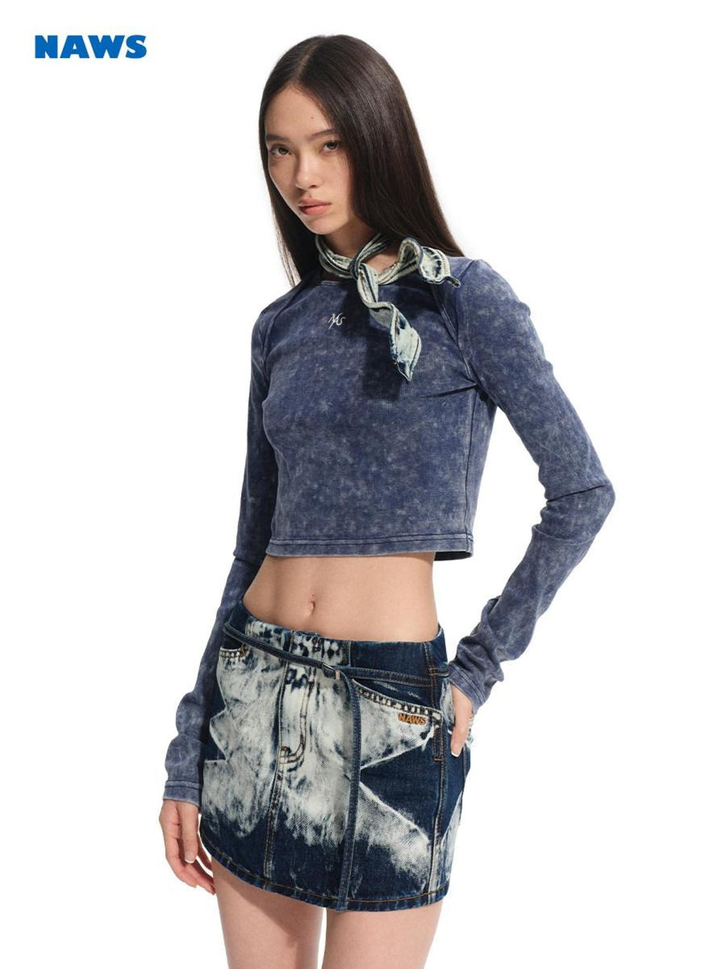 NAWSNOTAWEAR Soft Stretch Cotton Solid Slim Fit Office Chic Women Basic Long Sleeve Crop Tops