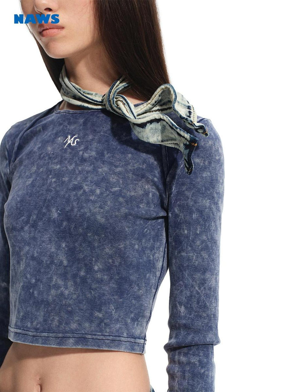 NAWSNOTAWEAR Soft Stretch Cotton Solid Slim Fit Office Chic Women Basic Long Sleeve Crop Tops