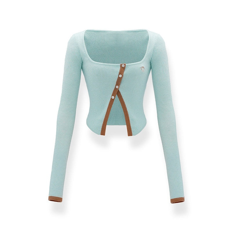 NAWSNOTAWEAR_Soft_Two_Piece_Knit_Set_Mid_Sleeve_Casual_Chic_Women_Sea_Blue_Coffee_Cardigans_MISSTT