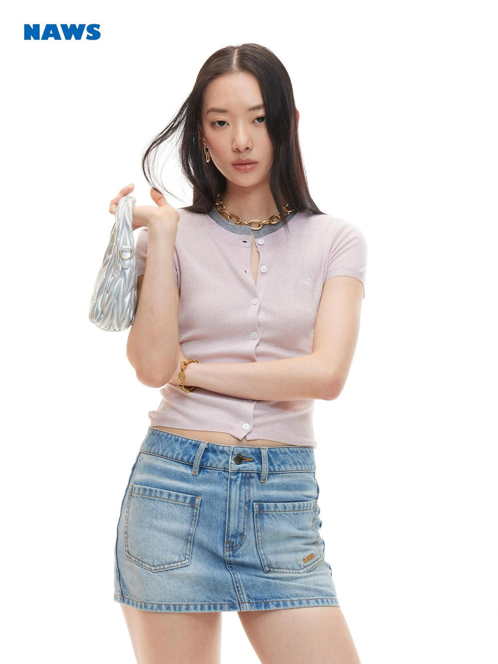 NAWSNOTAWEAR Soft Wool Blend Casual Slim Fit Women Blush Pink Short Sleeve T-Shirts