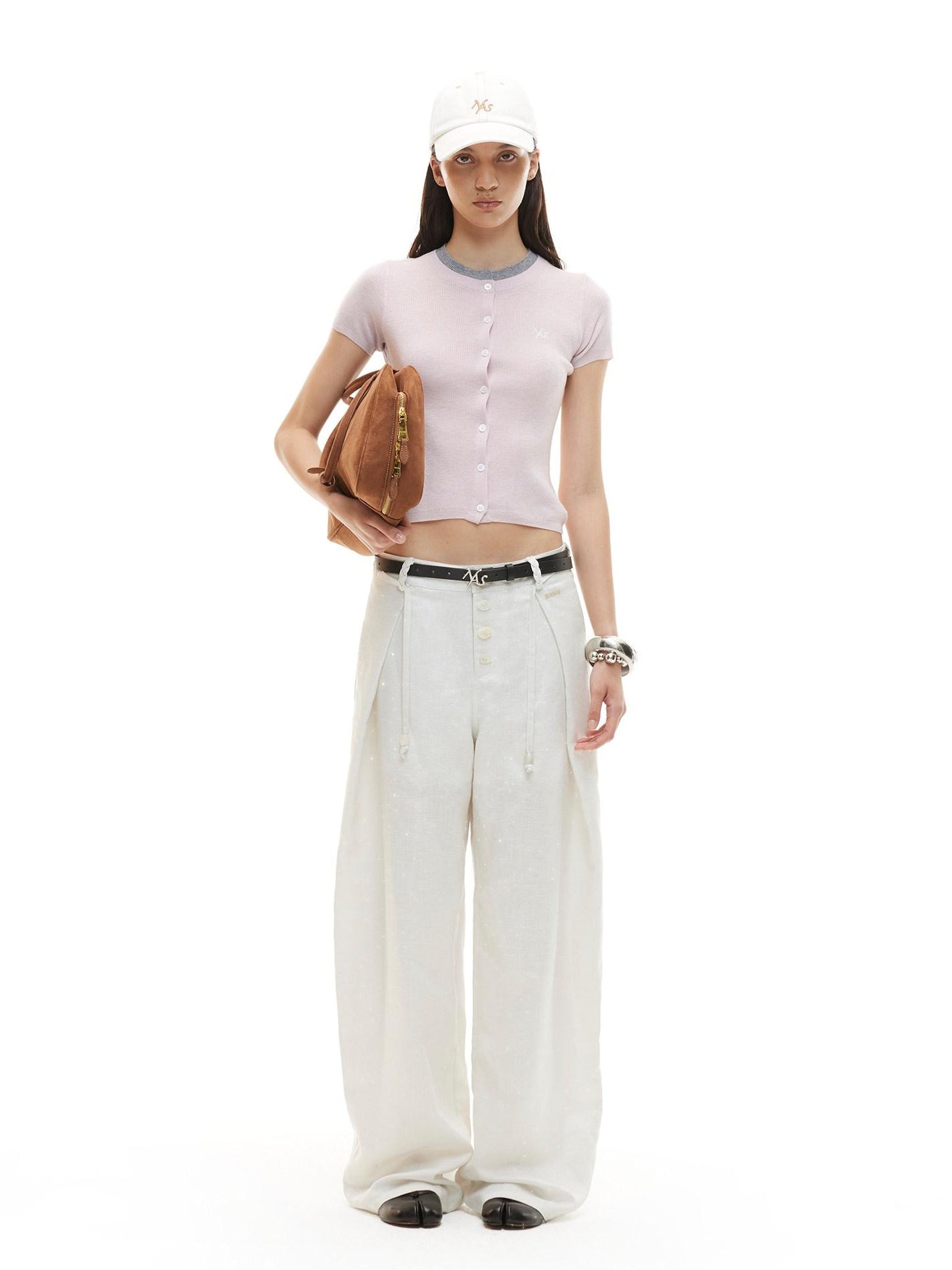 NAWSNOTAWEAR Soft Wool Blend Casual Slim Fit Women Blush Pink Short Sleeve T-Shirts