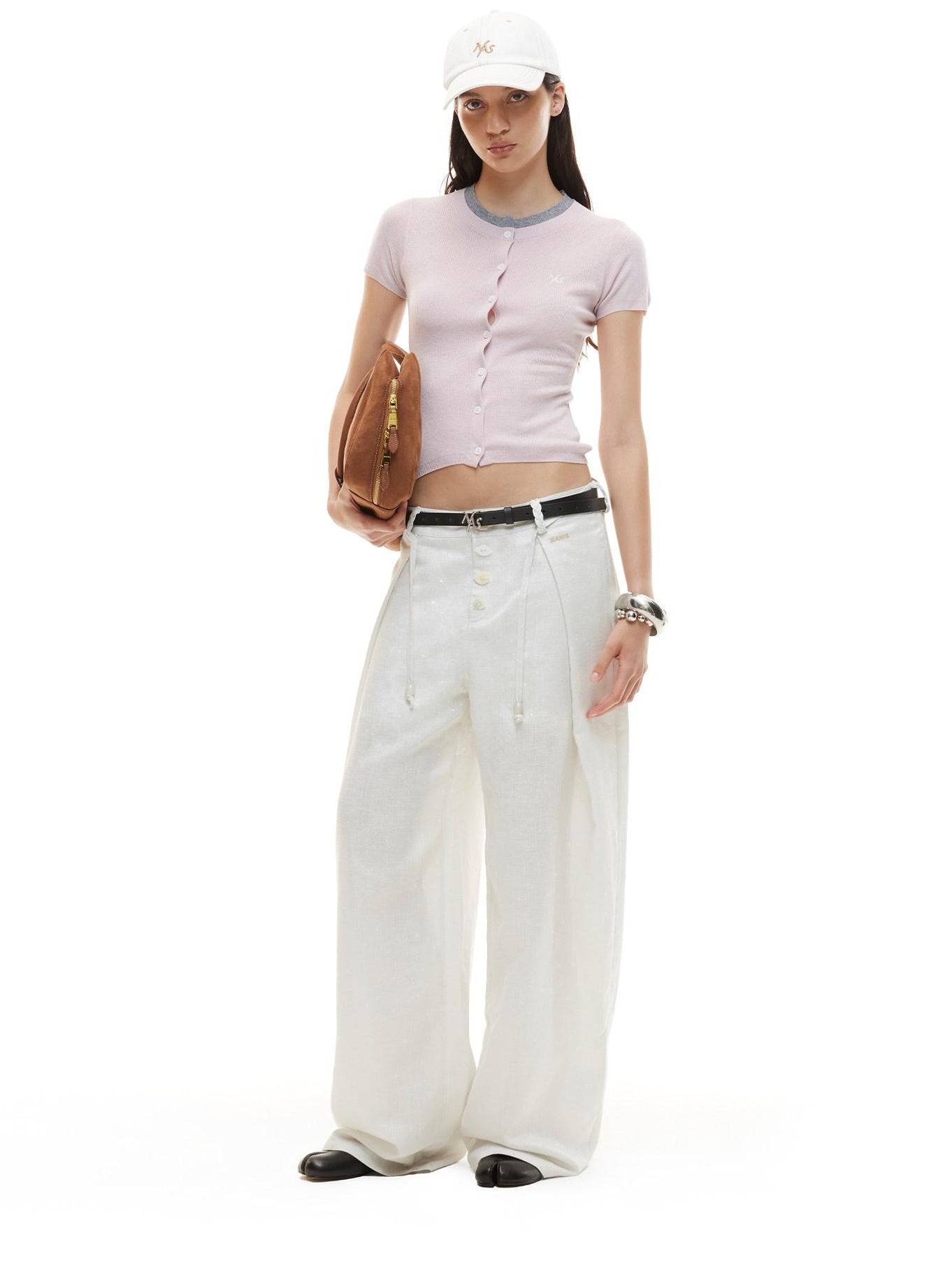 NAWSNOTAWEAR Soft Wool Blend Casual Slim Fit Women Blush Pink Short Sleeve T-Shirts