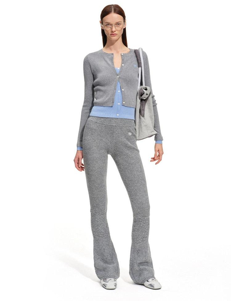 NAWSNOTAWEAR Soft Wool Blend Slim Faux Layered Colorblock Cropped Buttoned Cardigans