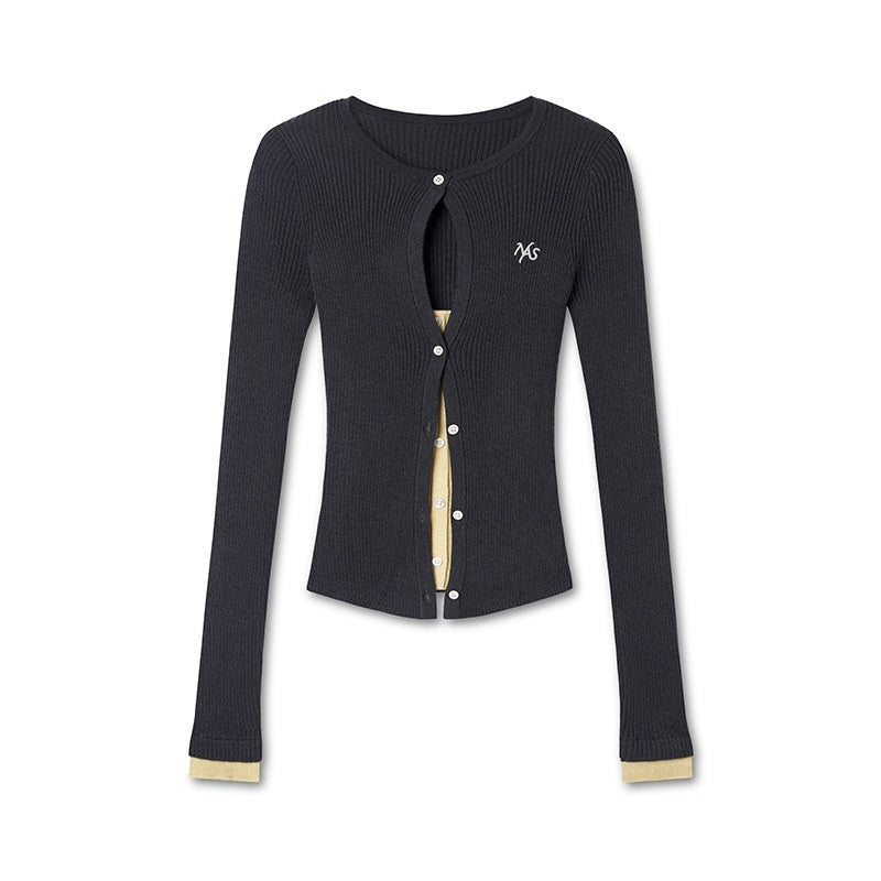 NAWSNOTAWEAR_Soft_Wool_Blend_Slim_Fit_Contrast_Faux_Two_Piece_Workwear_Women_Cardigans_MISSTT