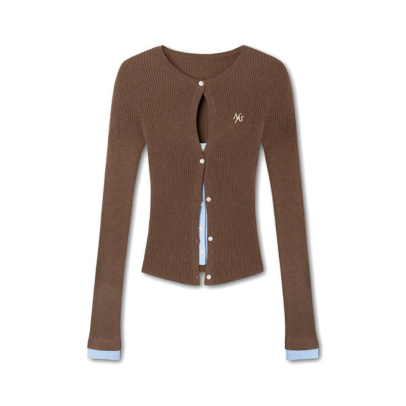 NAWSNOTAWEAR_Soft_Wool_Blend_Slim_Fit_Contrast_Faux_Two_Piece_Workwear_Women_Cardigans_MISSTT