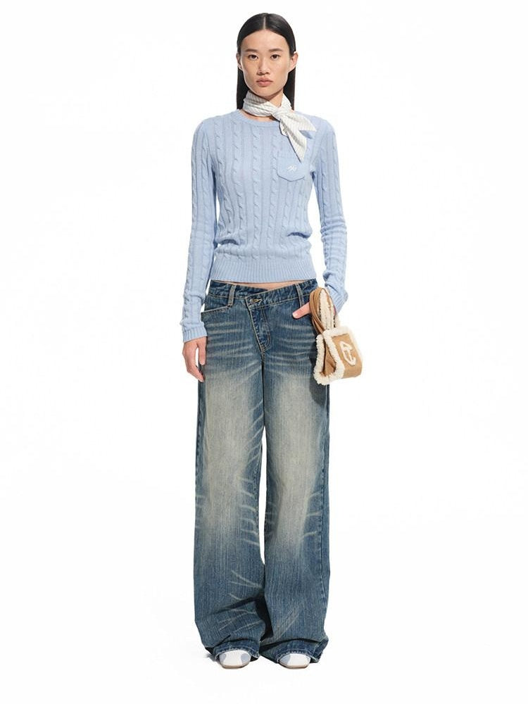 NAWSNOTAWEAR Soft Wool Cashmere Pullover Commuter Regular Fit Round Neck Women Nylon Sweaters