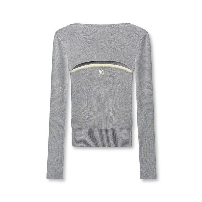 NAWSNOTAWEAR_Soft_Wool_Tencel_Slim_Fit_Detachable_Women_Round_Neck_Logo_Knit_Sweaters_MISSTT
