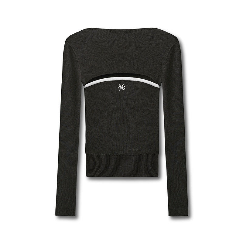 NAWSNOTAWEAR_Soft_Wool_Tencel_Slim_Fit_Detachable_Women_Round_Neck_Logo_Knit_Sweaters_MISSTT