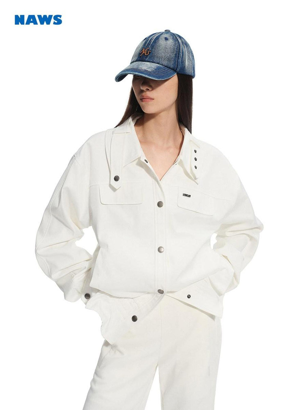 NAWSNOTAWEAR Storm Blue Geometric Colorblock Cotton Casual Baseball Women Youth M Size Caps