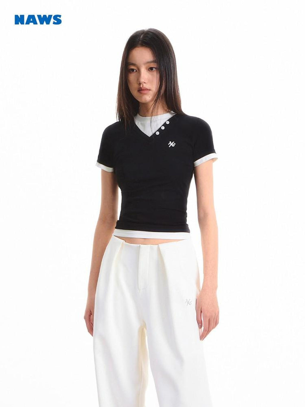 NAWSNOTAWEAR Stretch Cotton Regular Fit Young Adult Midnight Black Short Sleeve T-Shirts