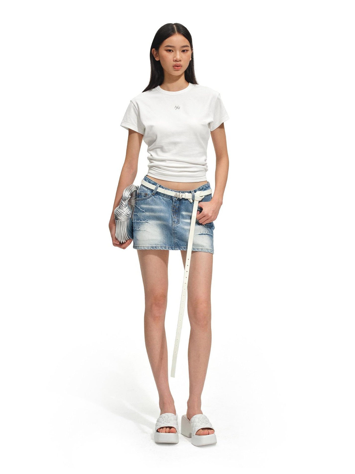 NAWSNOTAWEAR Stretch Cotton Slim Fit Casual Crewneck Women Logo Short Sleeve T-Shirts