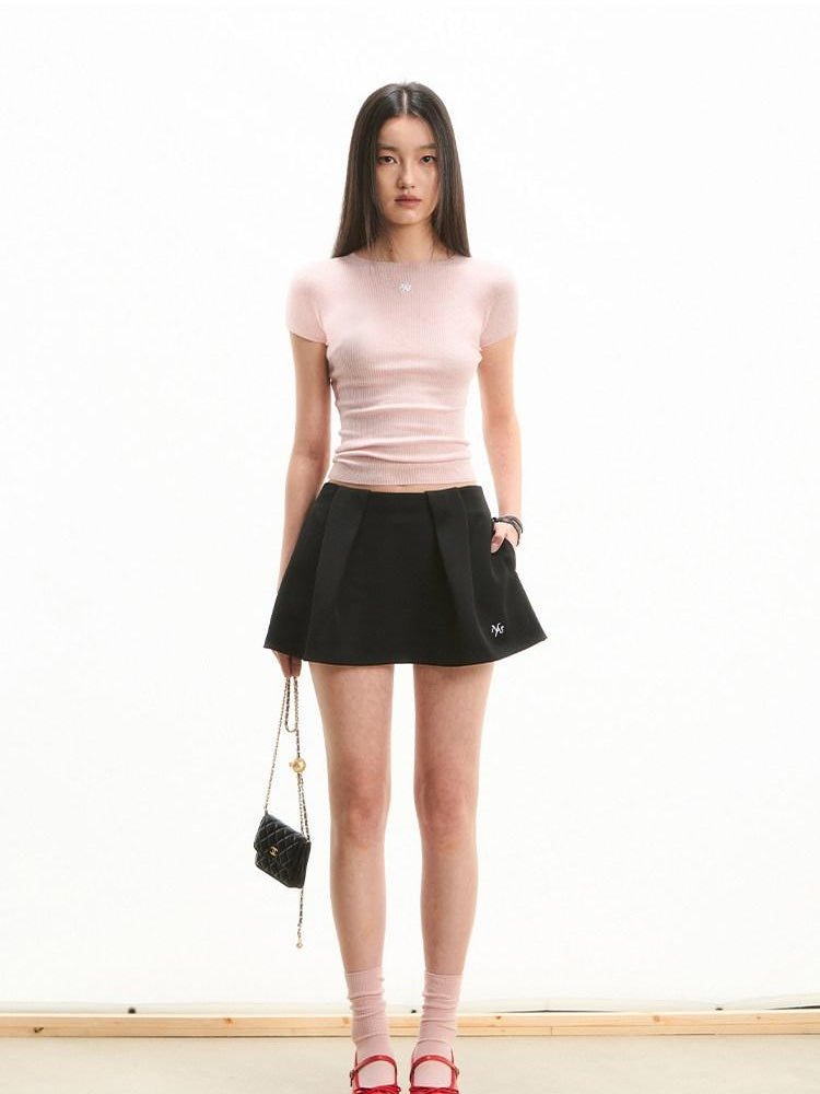 NAWSNOTAWEAR Stretch Mid Waist Denim Office Casual Women Polyester Spandex Mini Skirts
