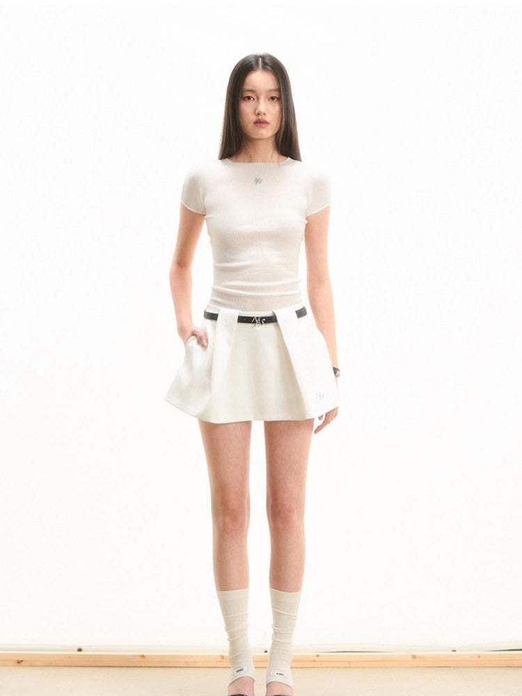 NAWSNOTAWEAR Stretch Mid Waist Denim Office Casual Women Polyester Spandex Mini Skirts