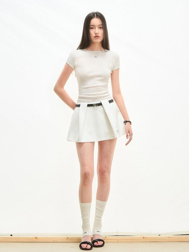 NAWSNOTAWEAR Stretch Mid Waist Denim Office Casual Women Polyester Spandex Mini Skirts