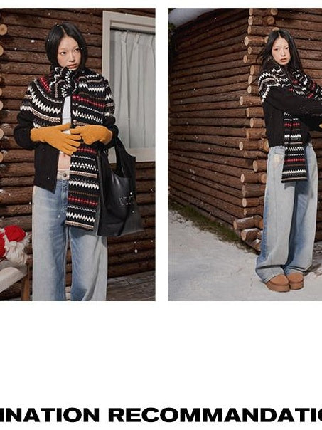 NAWSNOTAWEAR Thermal Thick Zip Front Raglan Loose Commuter Knit Round Neck Cardigans