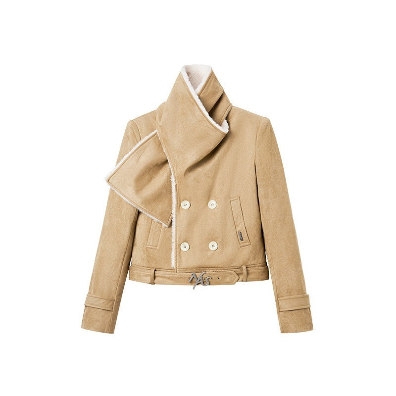 NAWSNOTAWEAR_Thick_Faux_Fur_Loose_Vintage_Vertical_Double_Breasted_Women_Amber_Short_Coat_MISSTT