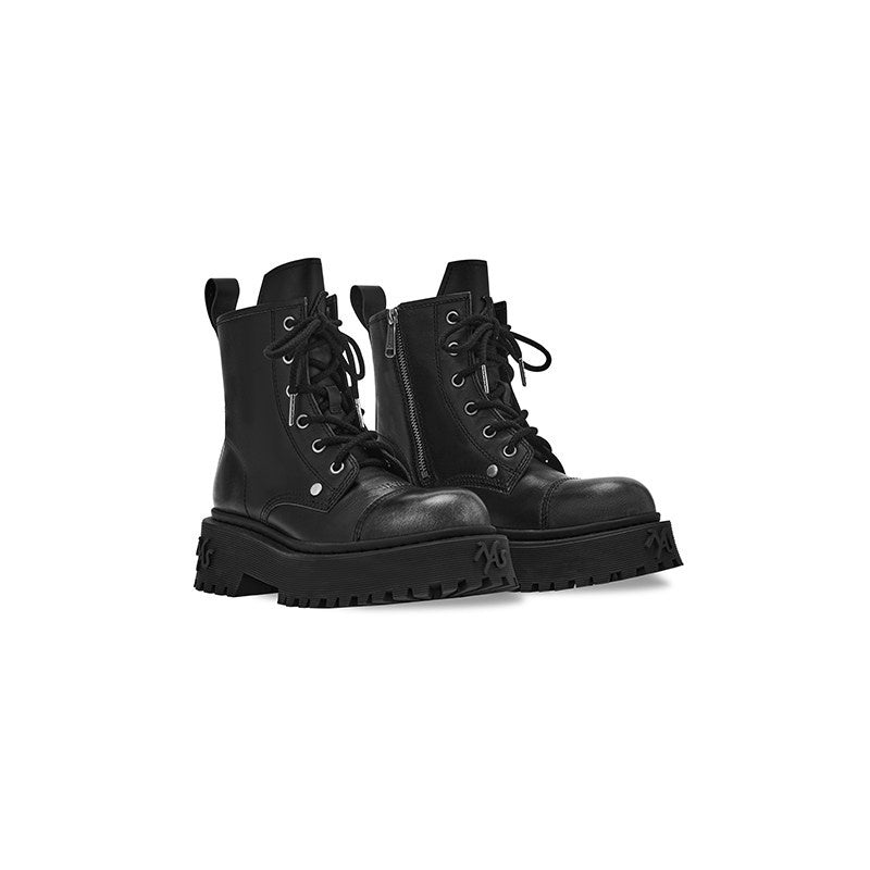 NAWSNOTAWEAR_Top_Grain_Leather_Platform_Mid_Heel_Short_Shaft_Rider_Women_Daily_Commuter_Boots_MISSTT