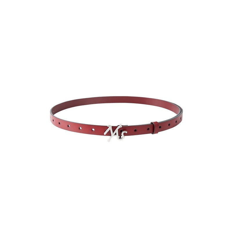 NAWSNOTAWEAR_Top_Grain_Leather_Versatile_Hot_Red_Waistband_Women_Adjustable_110Cm_Belts_MISSTT