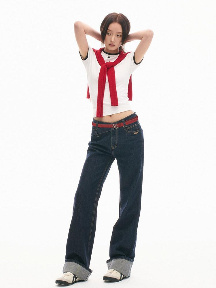 NAWSNOTAWEAR Top Grain Leather Versatile Hot Red Waistband Women Adjustable 110Cm Belts
