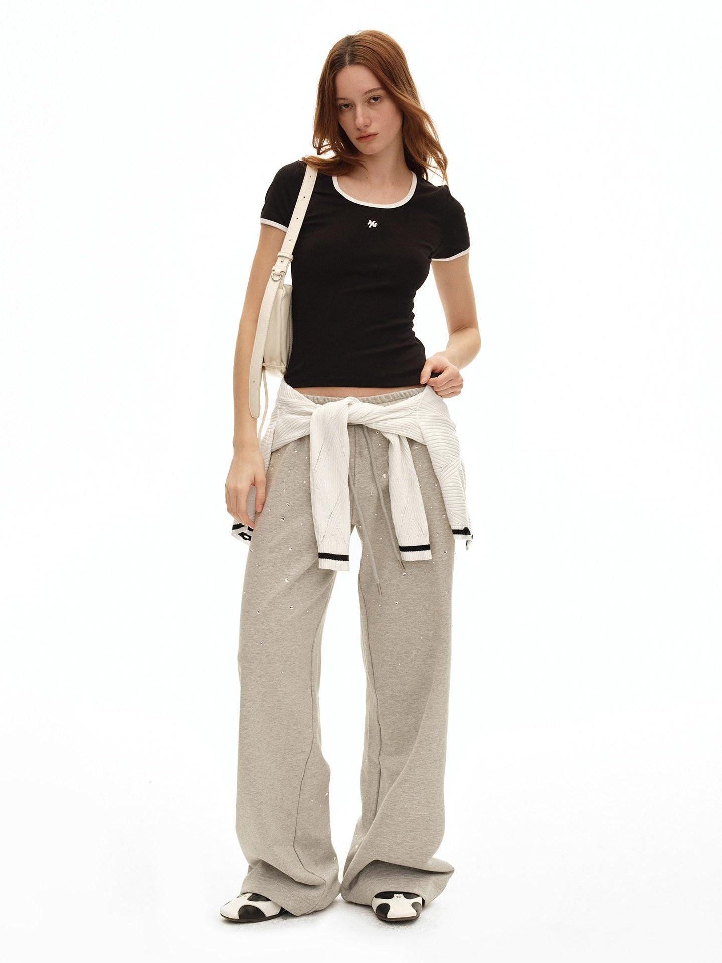 NAWSNOTAWEAR Ultra Thin Breathable Slim Fit Contrast Crewneck Women Short Sleeve T-Shirts