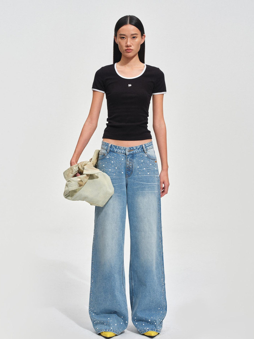 NAWSNOTAWEAR Ultra Thin Breathable Slim Fit Contrast Crewneck Women Short Sleeve T-Shirts