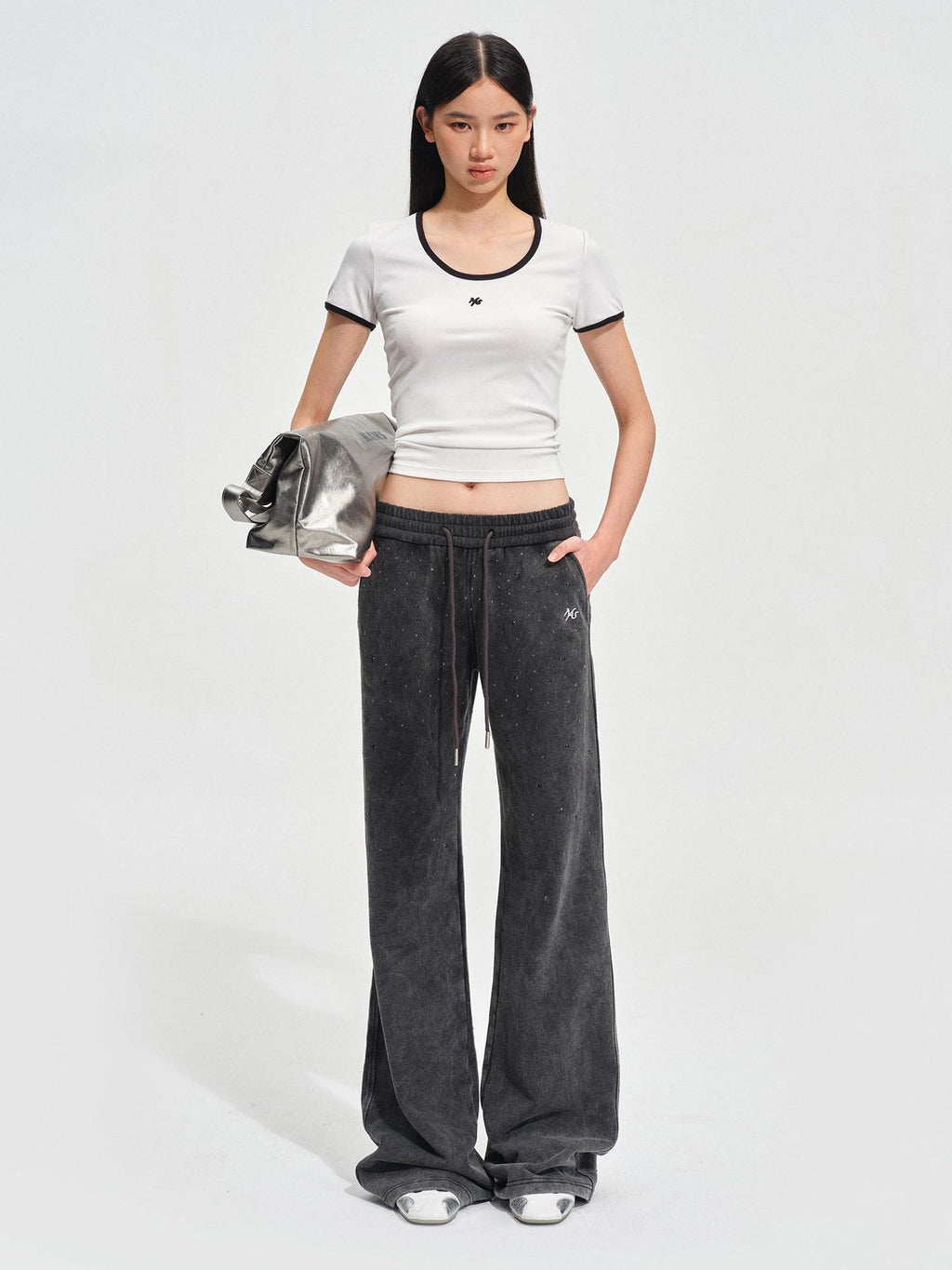 NAWSNOTAWEAR Ultra Thin Breathable Slim Fit Contrast Crewneck Women Short Sleeve T-Shirts