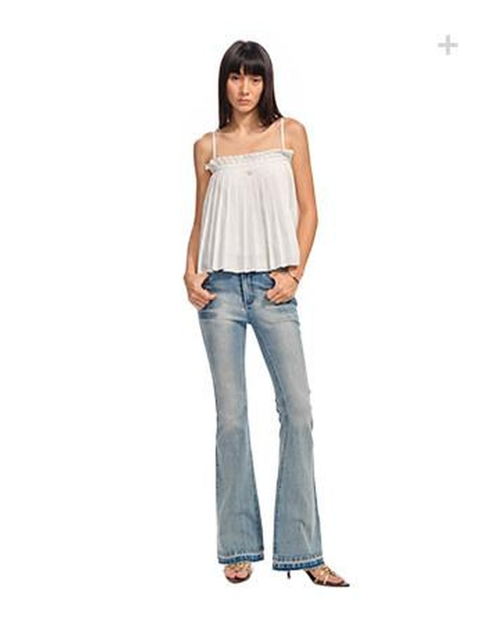 NAWSNOTAWEAR Versatile Ruched Tie Front Loose Cropped Layering For Women Polyester Camisoles
