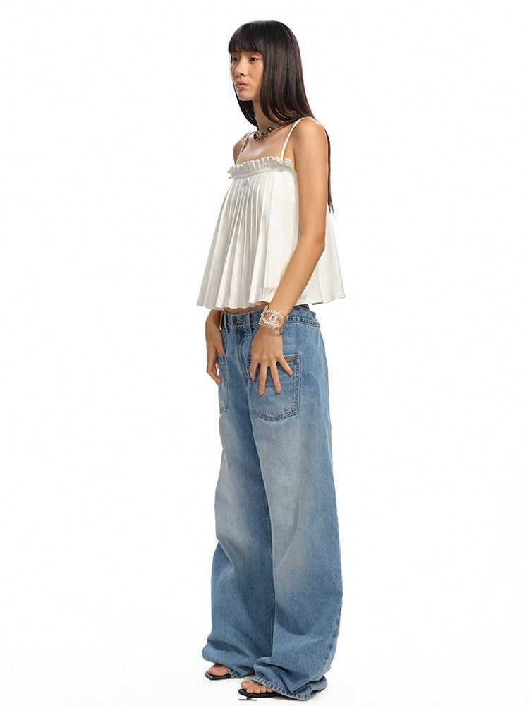 NAWSNOTAWEAR Versatile Ruched Tie Front Loose Cropped Layering For Women Polyester Camisoles
