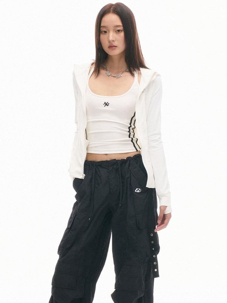 NAWSNOTAWEAR Versatile Slim Fit Stretch Spaghetti Strap Cropped For Women Basic Camisoles