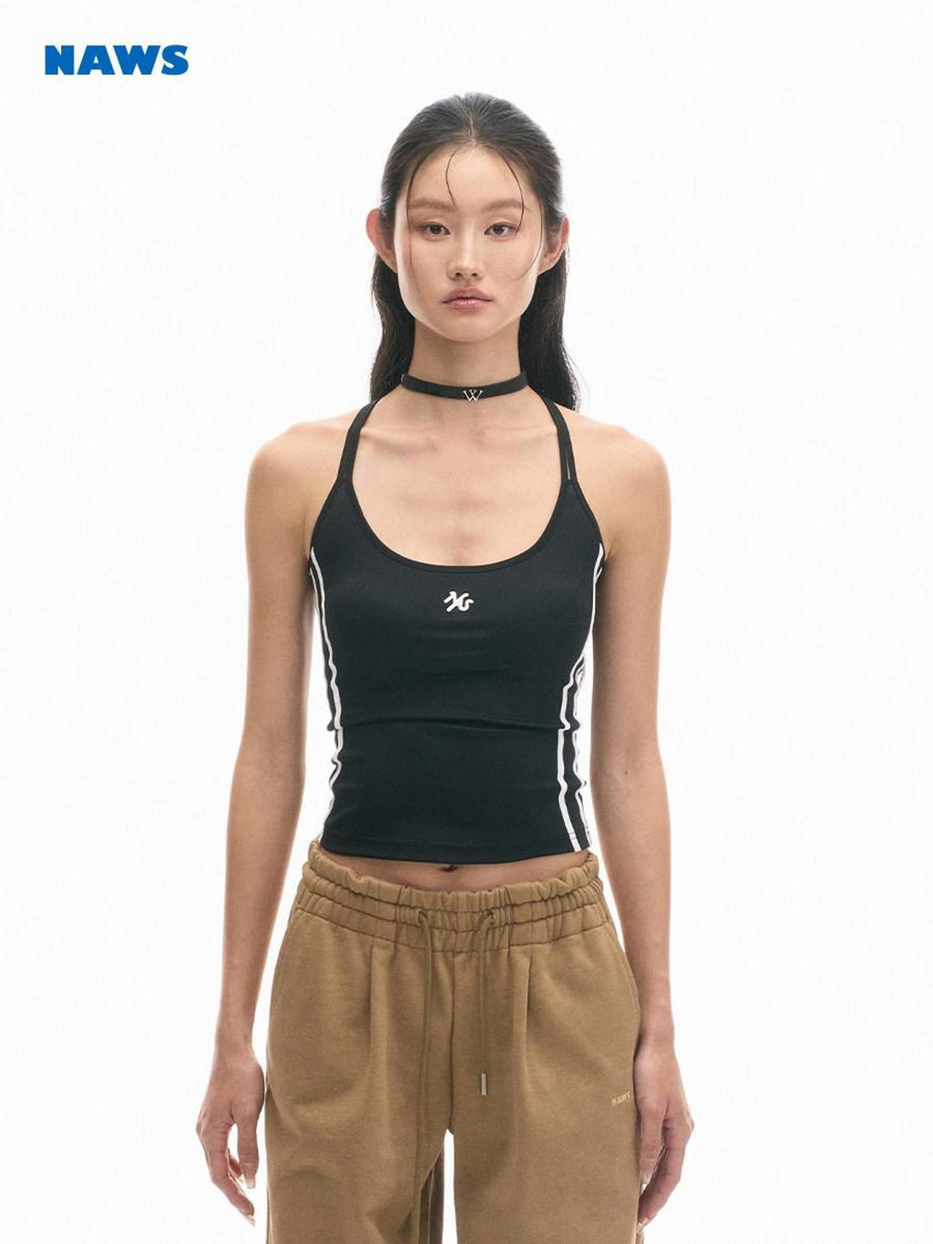 NAWSNOTAWEAR Versatile Slim Fit Stretch Spaghetti Strap Cropped For Women Basic Camisoles