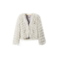 NAWSNOTAWEAR_Warm_Raccoon_Fur_Woven_Wave_Patchwork_Casual_Loose_Women_Star_Gray_Short_Coat_MISSTT