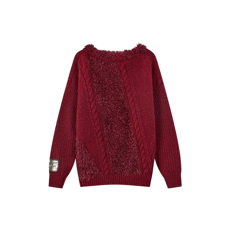 NAWSNOTAWEAR_Warm_Thermal_Thick_Patchwork_Loose_Fit_Crew_Neck_Raglan_Commuter_Knit_Sweaters_MISSTT
