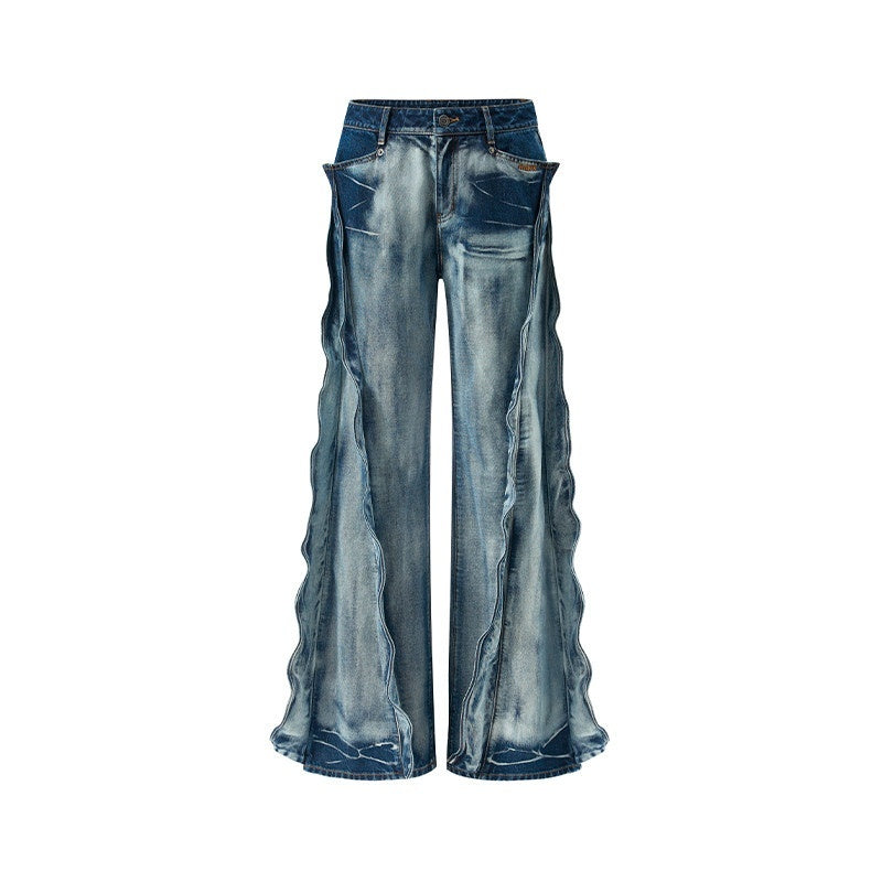 NAWSNOTAWEAR_Washed_Low_Rise_Drawstring_Loose_Cotton_Women_Storm_Blue_Straight_Leg_Jeans_MISSTT