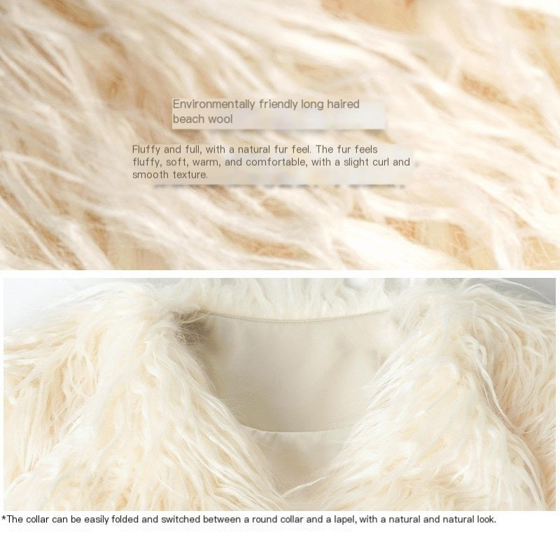 NAWSNOTAWEAR_Windsor_Beige_Fur_Panel_Workwear_Standard_Fit_Women_Short_Coat_MISSTT