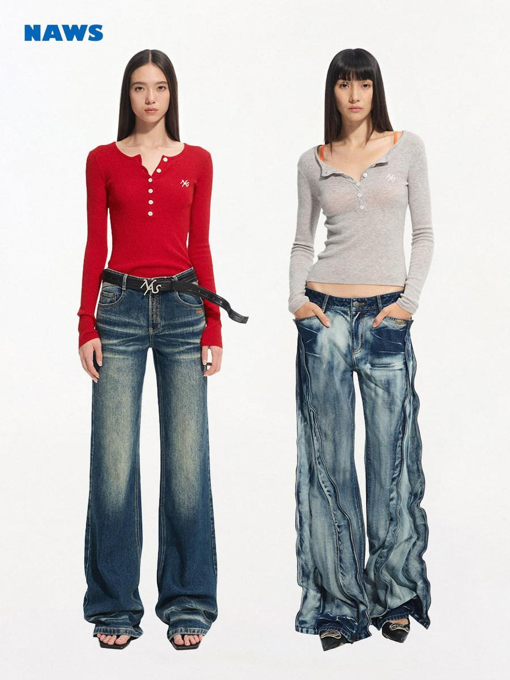 NAWSNOTAWEAR Wool Blend Button Detail Slim Fit Commuter Crew Neck Pullover Women Sweaters