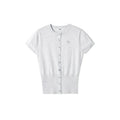 NAWSNOTAWEAR_Wool_Blend_Casual_Slim_Button_Collar_Women_Silver_Gray_Short_Sleeve_T-Shirts_MISSTT