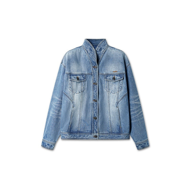 NAWSNOTAWEAR_Wrinkle_Free_Cotton_Loose_Fit_Stand_Collar_Women_Glacier_Blue_Denim_Jackets_MISSTT