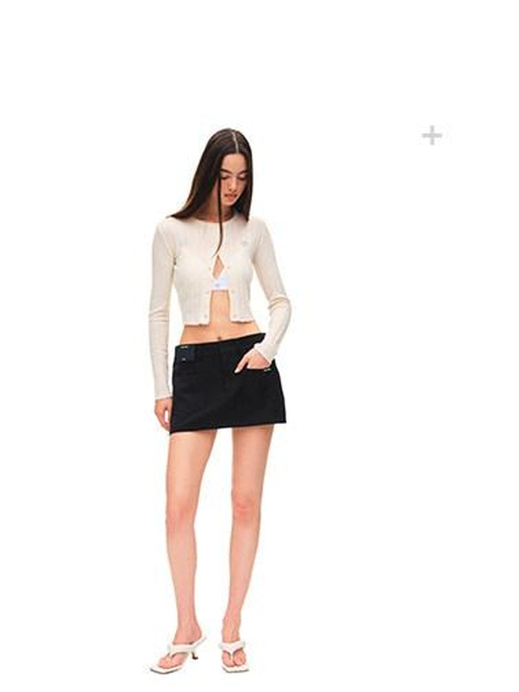 NAWSNOTAWEAR Wrinkle Free Slim Midrise Pencil Pocket Women Office Polyester Blend Mini Skirts