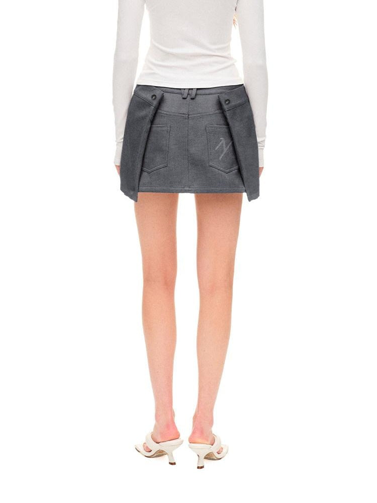 NAWSNOTAWEAR Wrinkle Free Slim Midrise Pencil Pocket Women Office Polyester Blend Mini Skirts