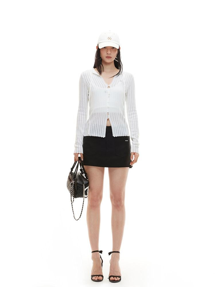 NAWSNOTAWEAR Wrinkle Free Slim Midrise Pencil Pocket Women Office Polyester Blend Mini Skirts